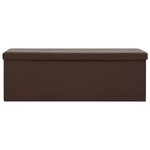 vidaXL Banc de rangement pliable Marron PVC