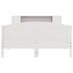 vidaXL Lit bibliothèque sans matelas blanc 120x200 cm bois pin massif