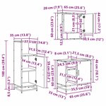 vidaXL Ensemble de mobilier de salle de bain 3 Pièces Chêne noir