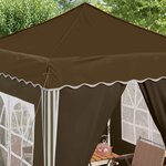 vidaXL Tente de fête pop-up 195 x 195 x 245 cm Taupe Tissu Oxford