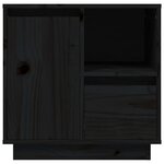 vidaXL Table de chevet Noir 50x34x50 cm Bois de pin massif