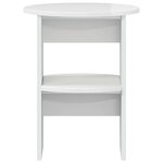 vidaXL Meuble d'appoint 2 pc Blanc Brillant Ø40 x 50 cm