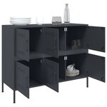 vidaXL Buffet anthracite 100 5x39x79 cm acier laminé à froid