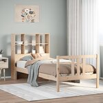 vidaXL Lit bibliothèque sans matelas 90x190 cm bois de pin massif