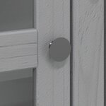 vidaXL Armoire avec portes vitrées BODO gris bois de pin massif