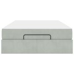 vidaXL Cadre de lit avec matelas Gris clair 140 x 190 cm Velours