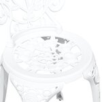 Ensemble de Bistro de Jardin 3 Pièces vidaXL en Aluminium Blanc