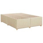vidaXL Sommier à lattes de lit avec matelas Crème 140x190 cm Tissu