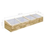 vidaXL Serre Bois de pin imprégné 200x50x35 cm