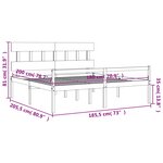 vidaXL Lit pour personne âgée sans matelas blanc bois massif