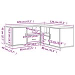 vidaXL Armoire d'angle chêne fumé 200x40x45 cm bois d'ingénierie