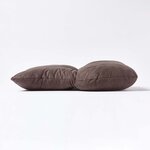 Coussin lombaire ergonomique en suédine  Chocolat - HOMESCAPES