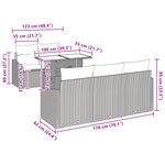 vidaXL Ensemble de canapé de jardin 6 pièces avec coussins Gris Poly Rattan