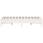 vidaXL Cadre de lit sans matelas blanc 135x190 cm bois de pin massif