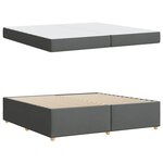 vidaXL Cadre de lit avec matelas Gris foncé 200 x 200 cm tissu