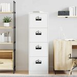 vidaXL Cabinet de Dossier avec tiroir 2 Pièces Blanc 44 x 50 x 106.5 cm