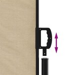 vidaXL Auvent latéral rétractable beige 160x600 cm