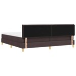 vidaXL Lit à ressorts avec matelas Marron foncé 200 x 200 cm tissu