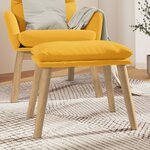 vidaXL Repose-pied Jaune moutarde 45x29 5x35 cm Velours