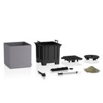 LECHUZA Jardinière CANTO Stone 40 LED Low ALL-IN-ONE 40x40 cm