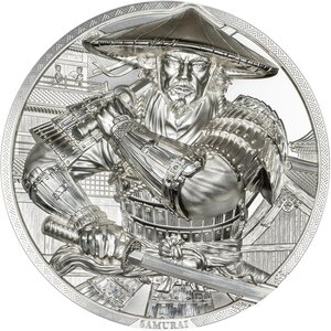 Monnaie SAMURAI 5 Oz Argent 25$ Cook Islands 2025 (PRÉCOMMANDE)