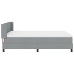 vidaXL Lit à ressort avec matelas gris clair  140 x 200 cm  Tissu.