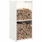 vidaXL Portant de bois chauffage blanc 40x30x80 cm