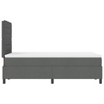 vidaXL Lit à ressorts avec matelas et LED - Gris foncé - 120x200 cm Tissu