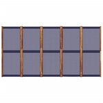 vidaXL Cloison de séparation 5 panneaux bleu foncé 350x180 cm