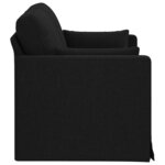 vidaXL Canapé Noir 139 x 78 x 80 cm tissu