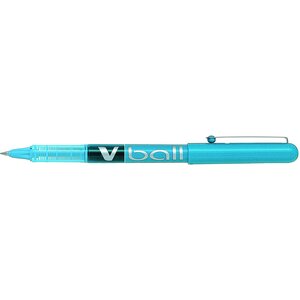 Stylo roller v ball vb5 encre liquide pte métal fine turquoise x 12 pilot