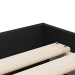 vidaXL Cadre de lit avec tiroirs sans matelas noir 90x200 cm