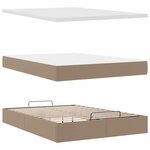 vidaXL Cadre de lit ottoman et matelas cappuccino 140x200cm similicuir