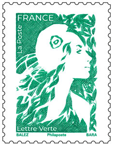 Timbre Marianne de l'avenir - Lettre verte