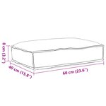 vidaXL Coussin de palette pour siège gris 60x40x8 cm en tissu Oxford