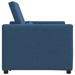 vidaXL Canapé Lit Simple avec des roues Bleu 90 x 165 x 87 cm tissu