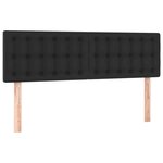 vidaXL Sommier à lattes de lit avec matelas Noir 140x200 cm Similicuir