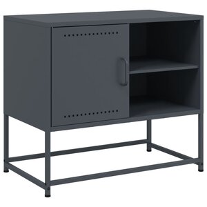 vidaXL Meuble TV rose 100 5x39x60 5 cm acier