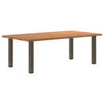 vidaXL Table à manger et bord naturel bois massif chêne rectangulaire