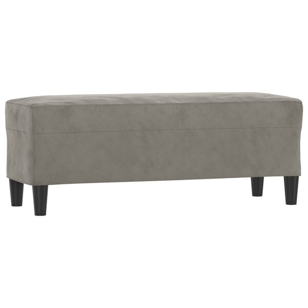 vidaXL Banc Gris clair 100x35x41 cm Velours