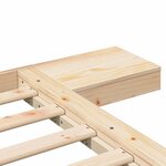 vidaXL Cadre de lit plateforme avec tables de chevet 120x200cm en bois massif