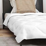vidaXL Duvet avec Oreiller Autre 2 Pièces Blanc 155 x 220 cm Microfibre
