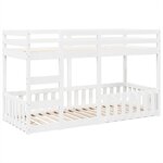 vidaXL Lit superposé Blanc 80x200 cm Bois de pin massif