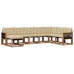 vidaXL Ensemble de canapés d'extérieur 8 pc Naturel et Beige