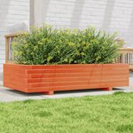 vidaXL Jardinière cire marron 110x60x26 5 cm bois de pin massif