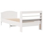 vidaXL Cadre de lit sans matelas blanc 100x200 cm bois de pin massif