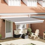 vidaXL Tissu de remplacement pour auvent pour cadre de 4x3 m - Gris clair