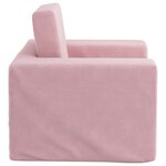 vidaXL Canapé-lit pour enfants Rose Peluche douce