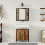vidaXL Ensemble de mobilier de salle de bain avec étagère 2 Pièces Marron