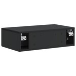 vidaXL Table d'appoint murale Noir 59 x 34 5 x 17 cm Bois d'ingénierie